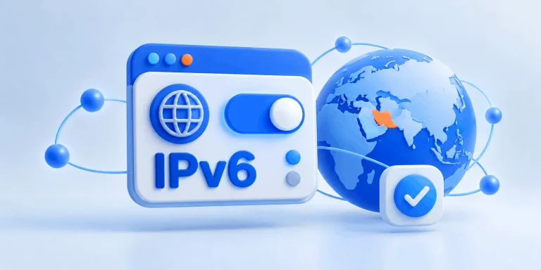 IPv6 globe settings panel 1 فعالسازی IPv6 در سرور مجازی ایران؛ آموزش ۷ مرحلهای
