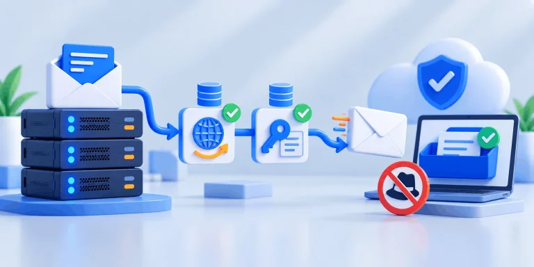 Secure Email Delivery Workflow 1 ارسال ایمیل از سرور ایران بدون اسپم؛ چک‌لیست PTR و DKIM