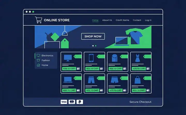 تصویر طراحی سایت فروشگاهی