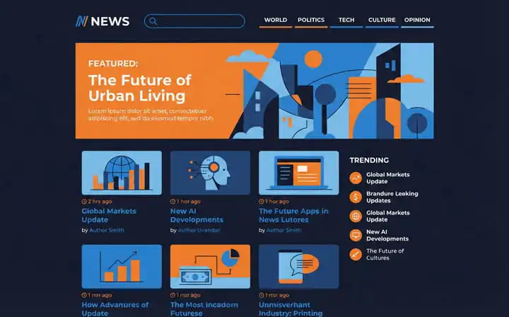 تصویر طراحی سایت خبری